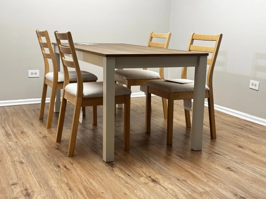 IKEA dining table and four chairs assembled in Arlington Heights, IL